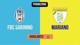 HIGHLIGHTS Promozione 28 Giornata 20222023  FBC Saronno  Mariano [upl. by Duj]