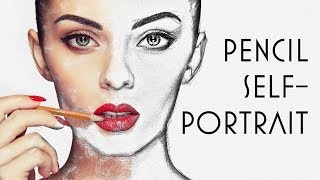 Photoshop How to Create a Pencil SelfPortrait [upl. by Nyrrad226]