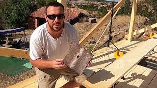 Shou Sugi Ban DIY Decking Boards  Building our new life in BULGARIA 7 [upl. by Ecnarretal2]