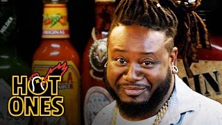 TPain Has a Tongue Seizure Eating Spicy Wings  Hot Ones [upl. by Hall]