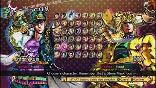 JoJos Bizarre Adventure AllStar Battle All Characters Including DLC PS3 [upl. by Royd]