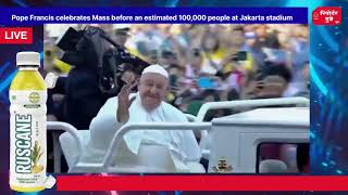 Pope Francis celebrates Mass before an estimated 100000 people at Jakarta stadium [upl. by Matilde]