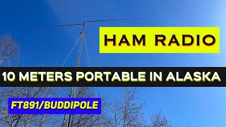 Portable In Alaska On 10 Meters HAM RADIO [upl. by Aerdnaek]