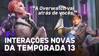 Interações da Temporada 13  Tracer Kiriko Juno e mais Overwatch 2 [upl. by Leirbaj]