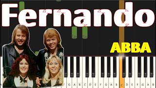 🎹 ABBA  Fernando piano tutoriel et partition [upl. by Erej]