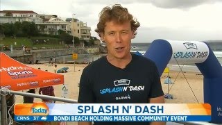 Channel 9 Today live cross for Bondi Splash n Dash [upl. by Vogel277]