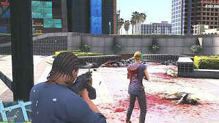 GTA 5  Franklin and Traceys Ten Star Cop Battle  Escape  10 [upl. by Ayikal]