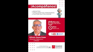 El Arq Alfredo Reyes Rojas DT Ejecutivo del Consejo Profesional Nacional de Arquitectura [upl. by Barn]