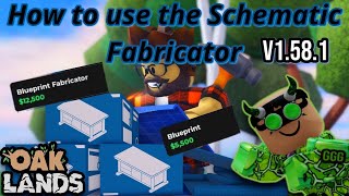 How to use the Blueprint Fabricator V1581 OAKLANDS [upl. by Orvah]