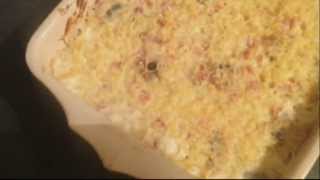 Recette pates  Gratin de Pâtes au jambon et champignons [upl. by Akimal827]