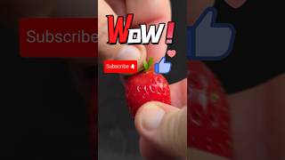 Plucking Strawberry Close Up 🧐🤩MACRO SHOTS CLOSE UP ASMR closeup asmr shorts [upl. by Annaeg317]