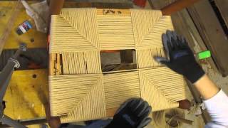 Part 3  Weave A Danish Paper Cord Seat  Infill Pattern wTips [upl. by Halac]