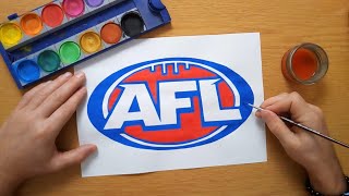 How to draw the AFL logo  Australian Football League [upl. by Artek839]