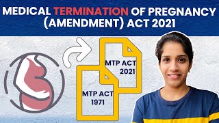 Medical Termination of Pregnancy Amendment Act 2021  In Comparison with MTP Act 1971  In Hindi [upl. by Ambler943]