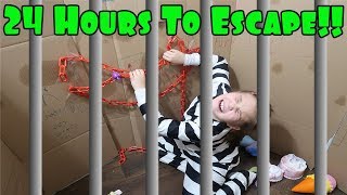 24 Hours To Escape Box Fort Jail 24 Hours With No LOL Dolls [upl. by Langham]