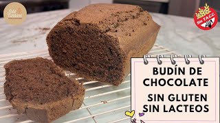 Budín de Chocolate Sin Gluten y sin Lácteos 🤗 [upl. by Leihcim]