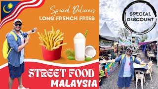 Crispy Long Potato French Fries  Street Food Penang Malaysia  Happy Diyan Mastiyan [upl. by Ymma]