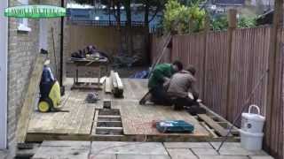 Turf Laying Paving and Decking  A Landscaping Time Lapse [upl. by Ledda]