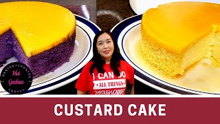 Ube Custard Cake amp Almond Custard Cake by Mai Goodness  Flan Chiffon Cake  Sponge Cake [upl. by Rodl]