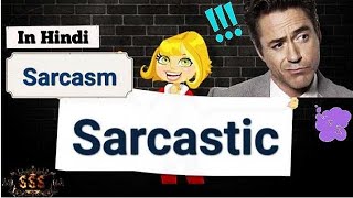 Sarcastic and Sarcasm meaning in hindi with examples [upl. by Llemert]