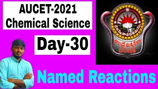 AUCET2021Chemical Science Day30Named ReactionsPreparation of Alkanes 45 days crash course [upl. by Kablesh]