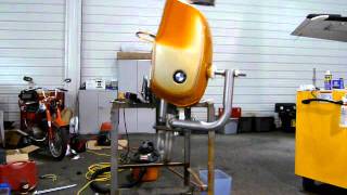 Rust removal cleaning motorcycle gas tanks Tumbler tumbling [upl. by Jotham]