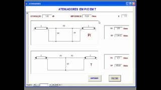 Cálculo de circuitos atenuadores resistivos utilizando o access para cálculos e banco de dados [upl. by Zeralda]
