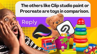 Clip Studio Paint and Procreate are Kids Toys  Replying to Comments [upl. by Yattirb]