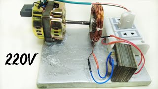 Amazing electricity generator 220v free energy generator with transformer fan coil  ASR MAKER [upl. by Massab]