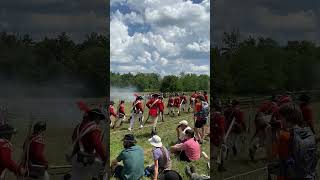 Redcoats British 10th Regiment of Foot forms up at “Redcoats and Rebels” Old Sturbridge Village [upl. by Hsirk]