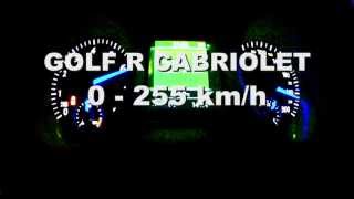 VW Golf R Cabrilolet 0  250 kmh  Kickdown Flatout [upl. by Koal362]