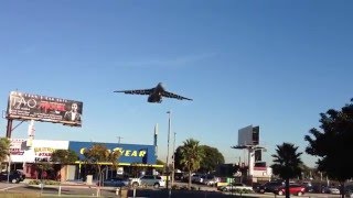 USAF C5 Galaxy landing at LAX [upl. by Enirehtahc]