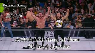 AEW Roderick Strong 1st Theme  The End of Heartache [upl. by Aicelaf779]