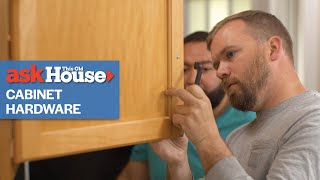 How to Install Cabinet Hardware  Ask This Old House [upl. by Eniad428]