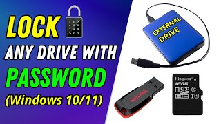 How To LOCK Computer Drive With Password  Lock Drive With Password Windows 11 [upl. by Eniamat112]