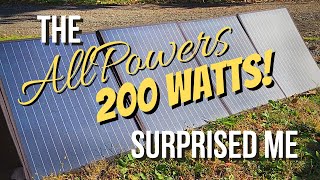 200 Watts On A Budget  AllPowers 200w Folding Panel [upl. by Bushore]