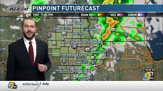 KCRG First Alert Forecast Thursday afternoon July 4 [upl. by Cleo]