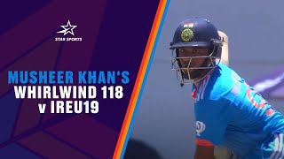 Musheer Khan Smashes Indias 1st Century at 2024 U19 World Cup [upl. by Ranson]