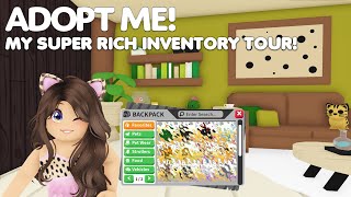 My SUPER RICH INVENTORY TOUR in Adopt me roblox inventory adoptme [upl. by Aynahs310]