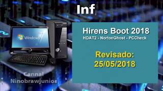 Hirens Boot 2018  Versão 141  HDAT2  Norton Ghost  PCcheck [upl. by Aronow]