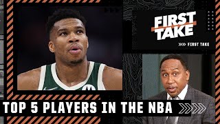 Stephens AList The Top 5 NBA players entering the season  First Take [upl. by Lenahtan]