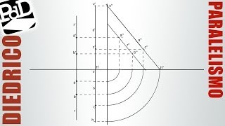 Paralelismo entre rectas en sistema diédrico [upl. by Annot]