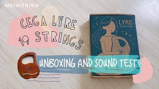 A Mini Harp  Cega Lyre 19 Strings Unboxing and Sound Test Video [upl. by Ineslta]