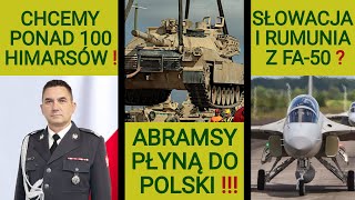 Nowe Abramsy w DRODZE do Polski Chcemy kupić ponad 100 Himarsów na początek WOJSKOWE NEWSY 185 [upl. by Asihtal]