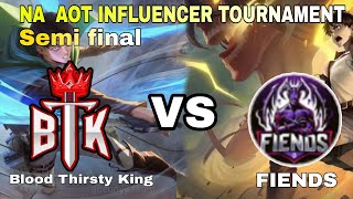 BTK VS FIENDS Match 1 North America AOT Influencer Tournament [upl. by Llemar]