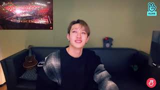 StrayKidsBang Chan reaction to All I Want For Christmas Is You Opening Stage2021SBS Gayo Daejun [upl. by Mccreary]