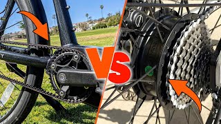 Hub Motor vs Belt Drive  Which is Better for Electric Bike [upl. by Alleirbag]