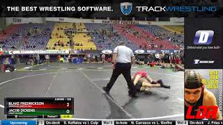 Junior 126 Jacob Dickens Unattached Vs Blake Fredrickson Windsor Wrestling [upl. by Aihsyn]