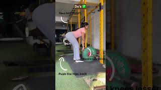 The Do’s DEADLIFT ☑️ Romanian Deadlift  Correct Posture Form deadlift dailyworkout motivation [upl. by Ahsinnek63]