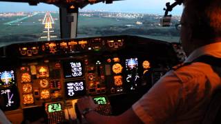 Boeing 767300 Cockpit Landing in Rome Fiumicino FCO [upl. by Eener736]